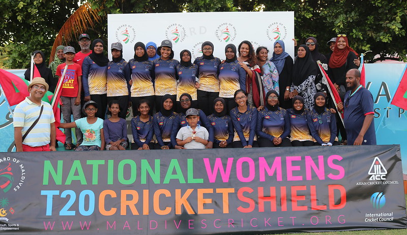 Team Male’ at the National Women’s T20 Cricket Shield, 2019. © Flickr via Leen