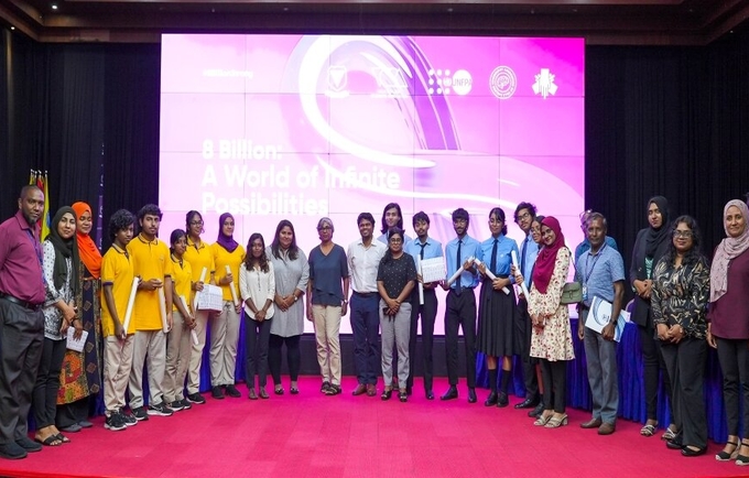UNFPA, VCSA and High School students who participated in the event